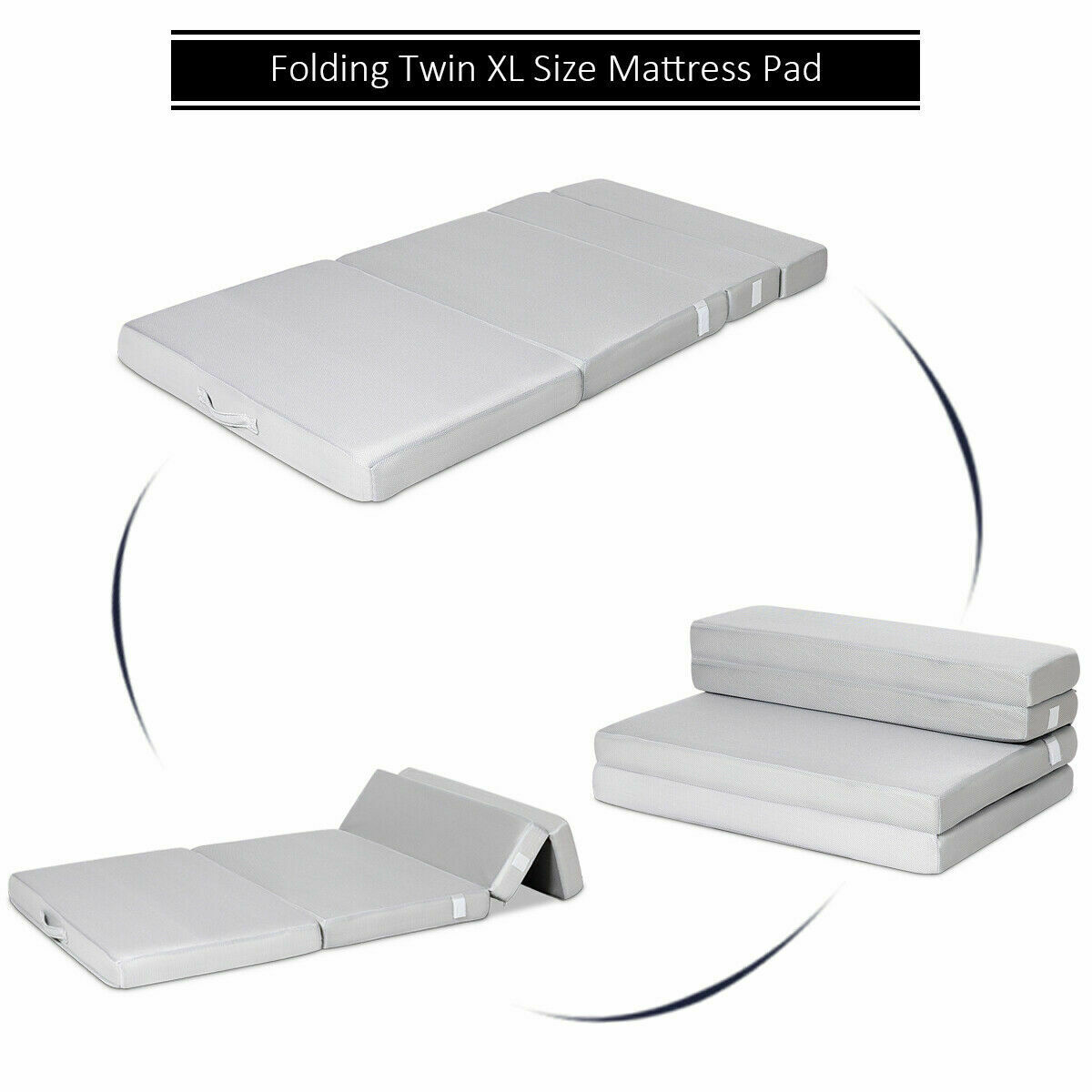 4'' Twin XL Size Foam Folding Mattress Sofa